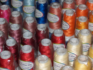 embroidery thread spools